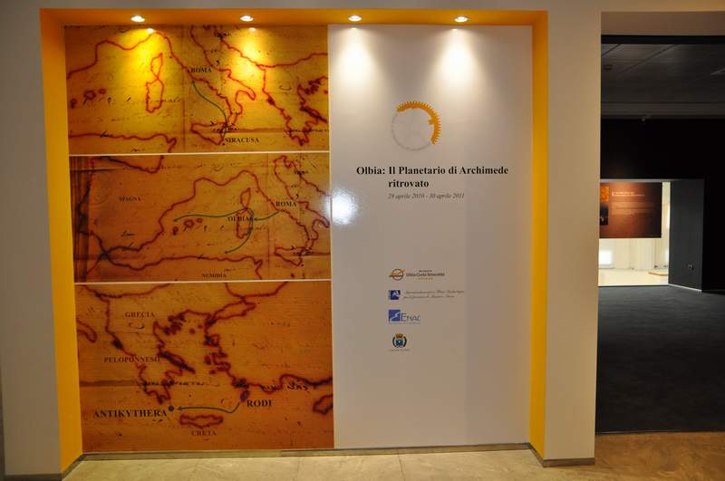 MOSTRA (Exhibition): IL PLANETARIO DI ARCHIMEDE RITROVATO (The discovery of Archimedes' Orrery) - Aeroporto Olbia Costa Smeralda, Aerostazione passeggeri, 1 piano, Sardegna, Italy - dal 28 aprile 2010 al 30 settembre 2011, h. 9.00-23.00.