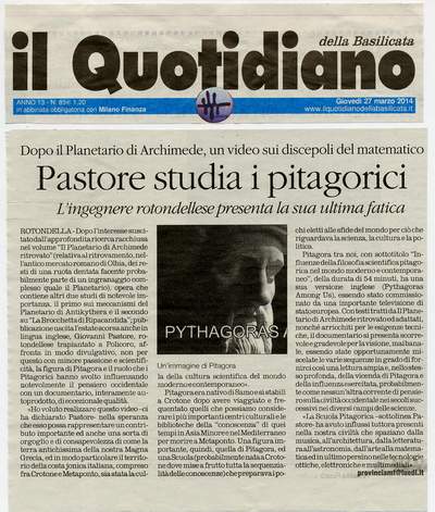 IL QUOTIDIANO DELLA BASILICATA - Gioved 27 marzo 2014