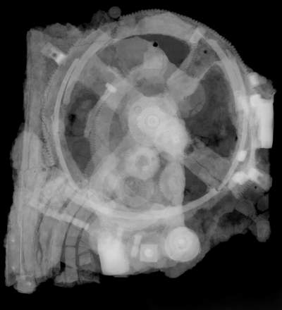 Radiografia ai raggi gamma del reperto principale del Calcolatore di Antikythera