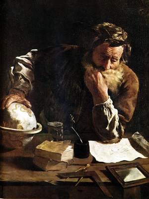 Archimedes (1620), Domenico Fetti (Roma, 1589 - Venezia, 1623), Gemäldegalerie Alte Meister, Dresda, Germania