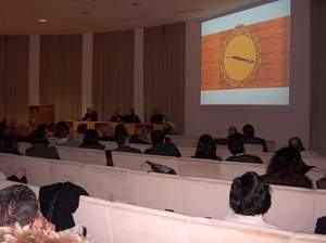 Un momento della conferenza di Giovanni Pastore al convegno internazionale di Olbia