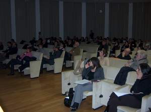 Un momento della conferenza di Giovanni Pastore al convegno internazionale di Olbia